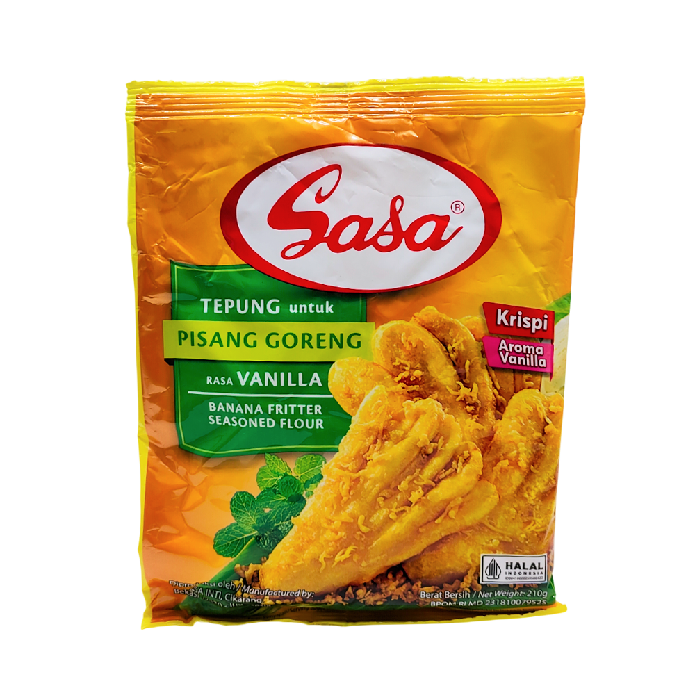 Sasa Banana Tepung Pisang Goreng Rasa Vanilla / Banana Fritter Seasoned Flour 210g