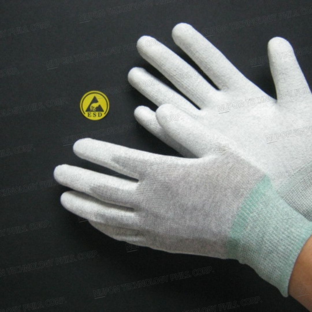 Carbon Knitted PU Palm Coated Gloves