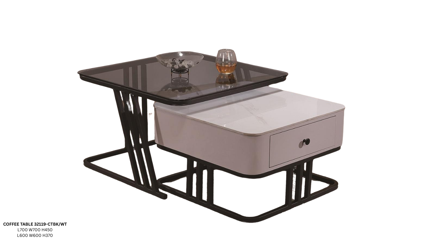 COFFEE TABLE YG-32119-CTBK/WT