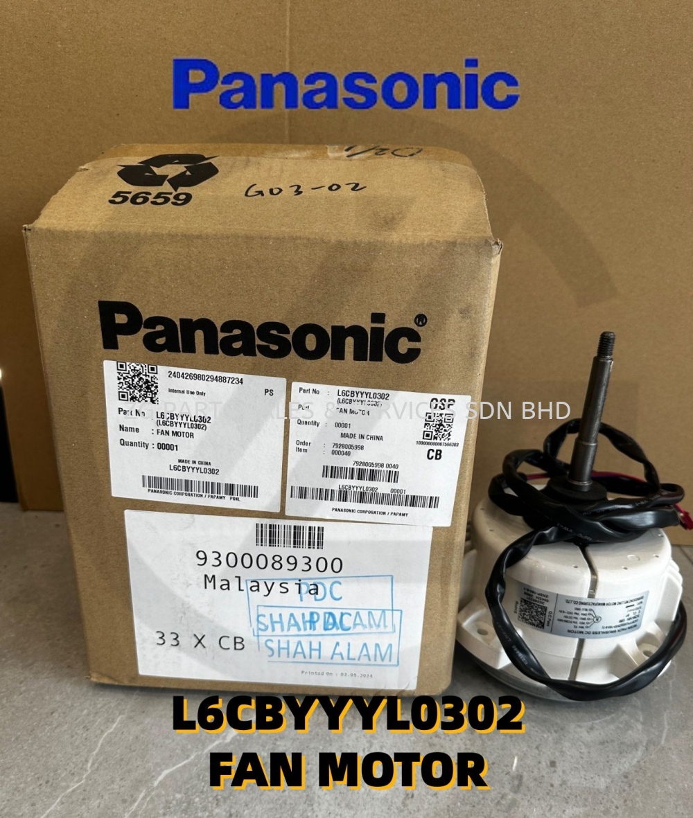 L6CBYYYL0302 (ZKSP-160-8-1) Panasonic Ceiling Cassette / Ducted / Conceal / Exposed Outdoor Fan Motor