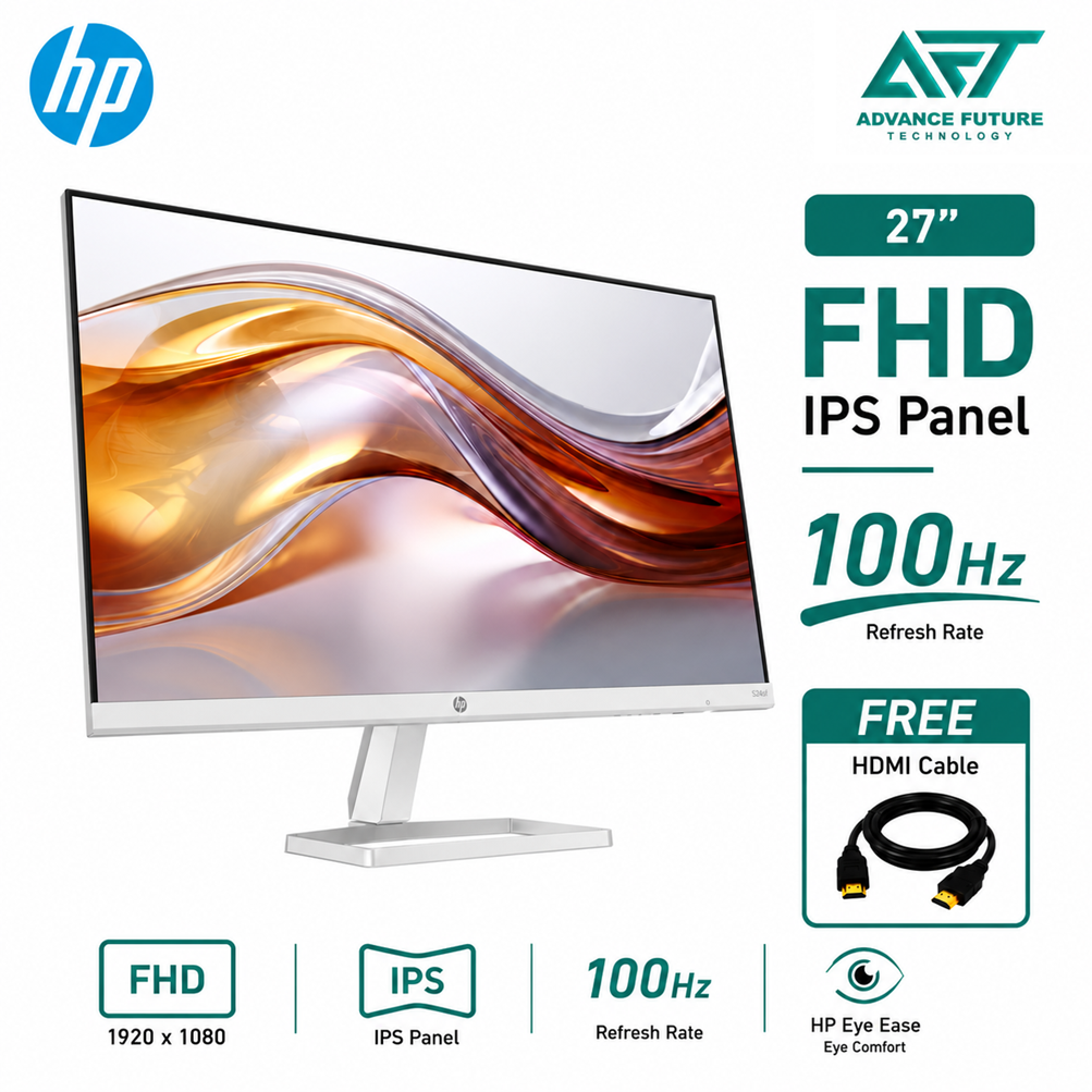 HP Series 5 527sf 27'' FHD IPS 100Hz Flat Monitor ( 2x HDMI, VGA, 3 Years Warranty )