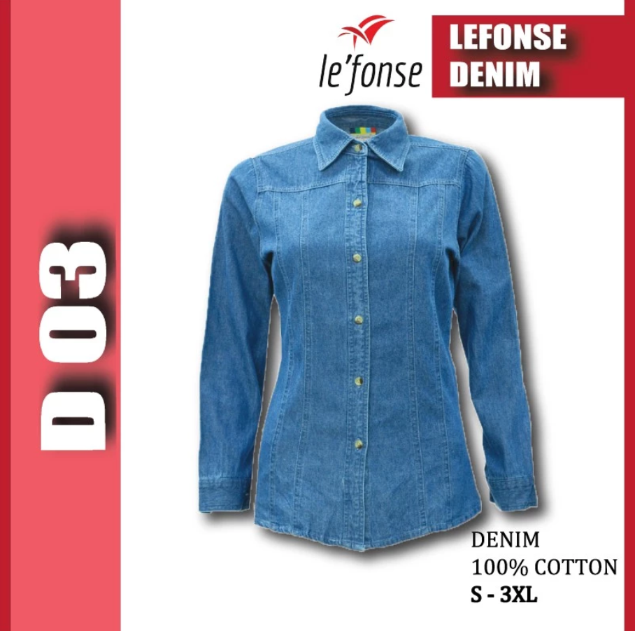LEFONSE Woman Serge Denim - Female Long Sleeve Denim D03