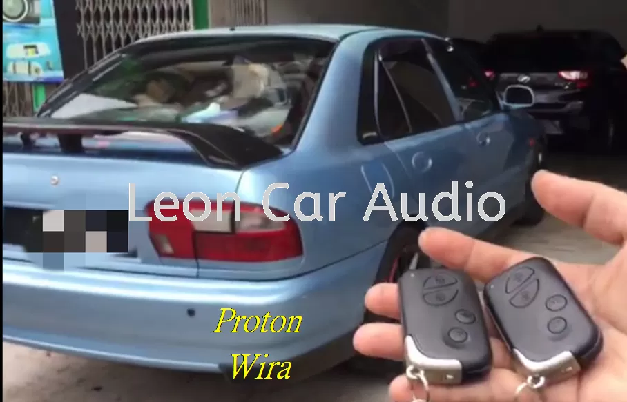 proton wira PKE fully Keyless intelligent smart alarm system with Push start button and engine auto start