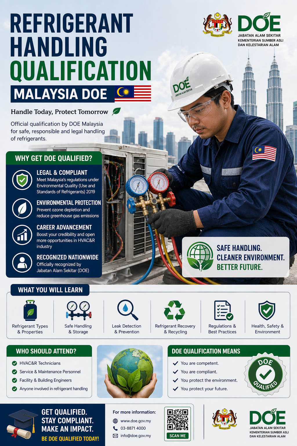 refrigerant handling qualification Malaysia DOE