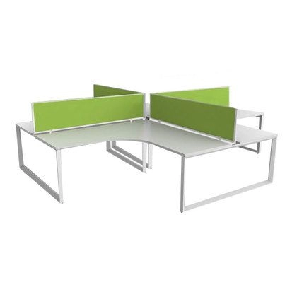 Office Workstation Table Cluster Of 4 Seater | Office Panel | Office Divider | S Series Set (+ Design) | Office Cubicle | Office Partition Bukit Tinggi IPWT4-ST18