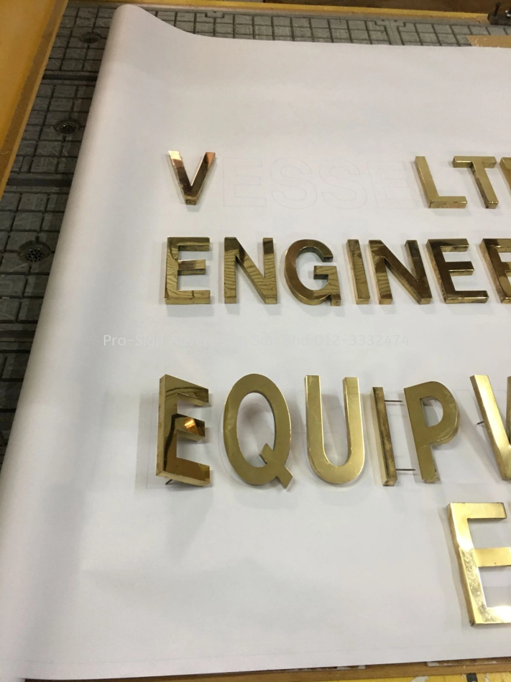 BRASS SIGNAGE REFURBISH AND ACRYLIC LOGO (VESSELTECH ENGINEERING, 2022, BALAKONG)