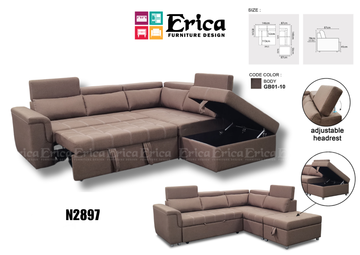 N2897 - SOFA BED