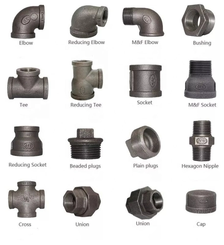 Black Malleable Iron Fittings (Steam Fittings)