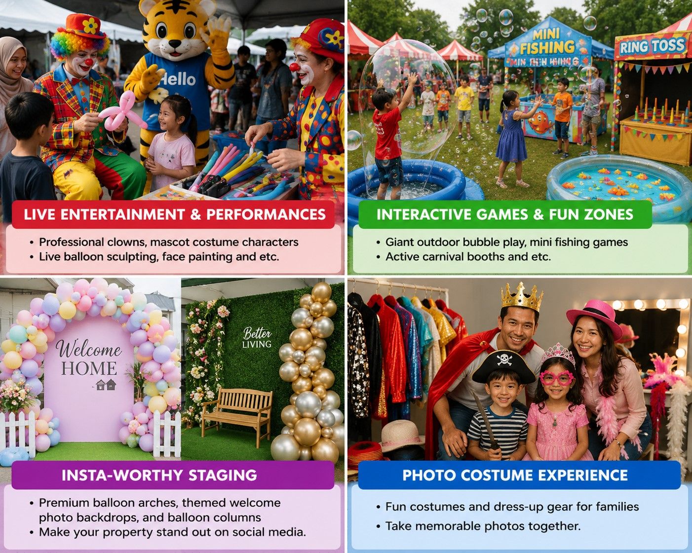 Live Entertainment Event-Clown, Mascot, Face Painting, Magician etc