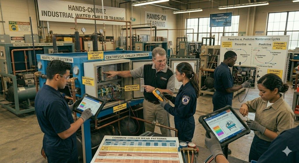 Industrial water chiller operation training