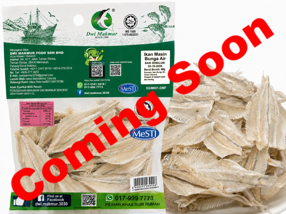 Ikan Masin Bunga Air 40 Gram RM5.50 X 5 Unit C.Dwi Makmur