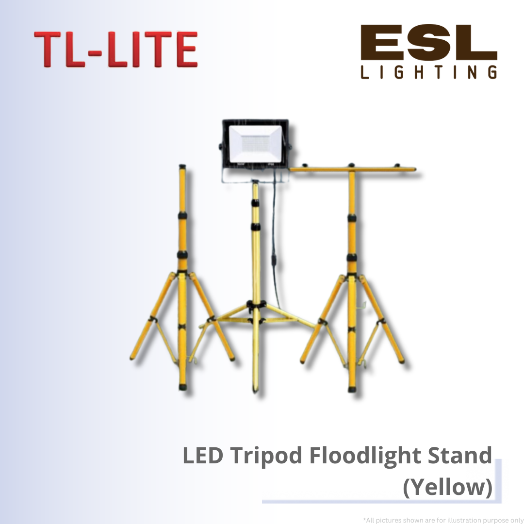 TL-LITE LED Tripod Floodlight Stand - Yellow IP66