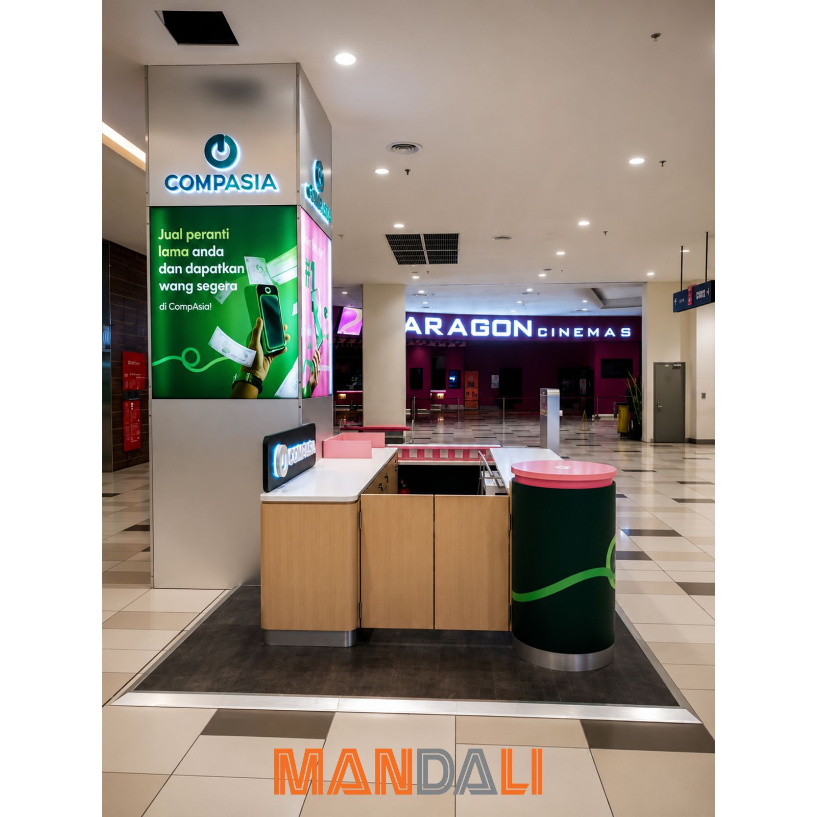 Side View (Left) - CompAsia Kiosk @ KTCC Mall, Kuala Terengganu | Commercial Design | Renovation in Selangor