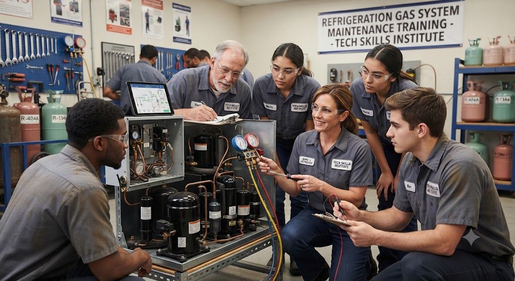 Refrigeration gas system maintenance training
