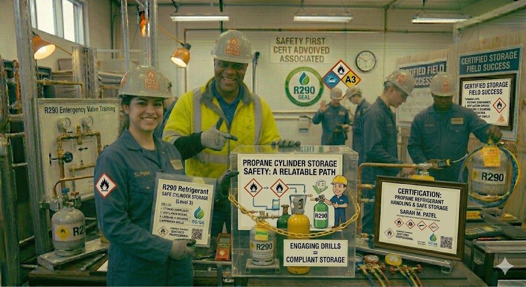 propane refrigerant cylinder storage safety