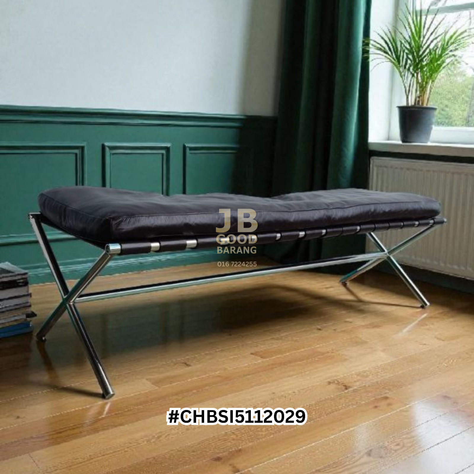 [SOLD] Premium Leather & Stainless Steel Bradford Panca Bench