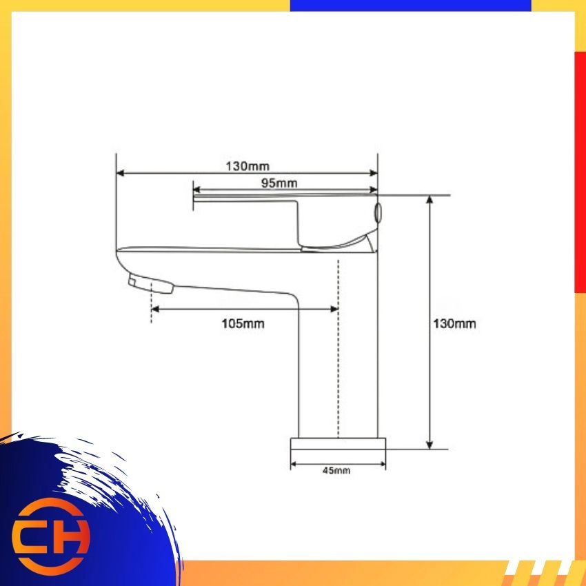 SORENTO BASIN MIXER TAP SRTWT6860-GY Basin Mixer Tap ( Golden Yellow )