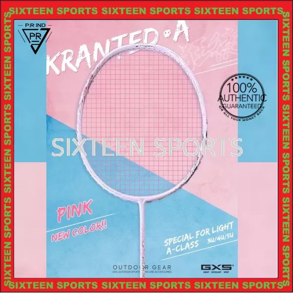 P.R IND KRANTED A-SP BADMINTON RACQUET (Purui/PR) (C/W FELET ULTRAMAX TURBO NANO 7 string & Overgrip) -Free Soft Cover 