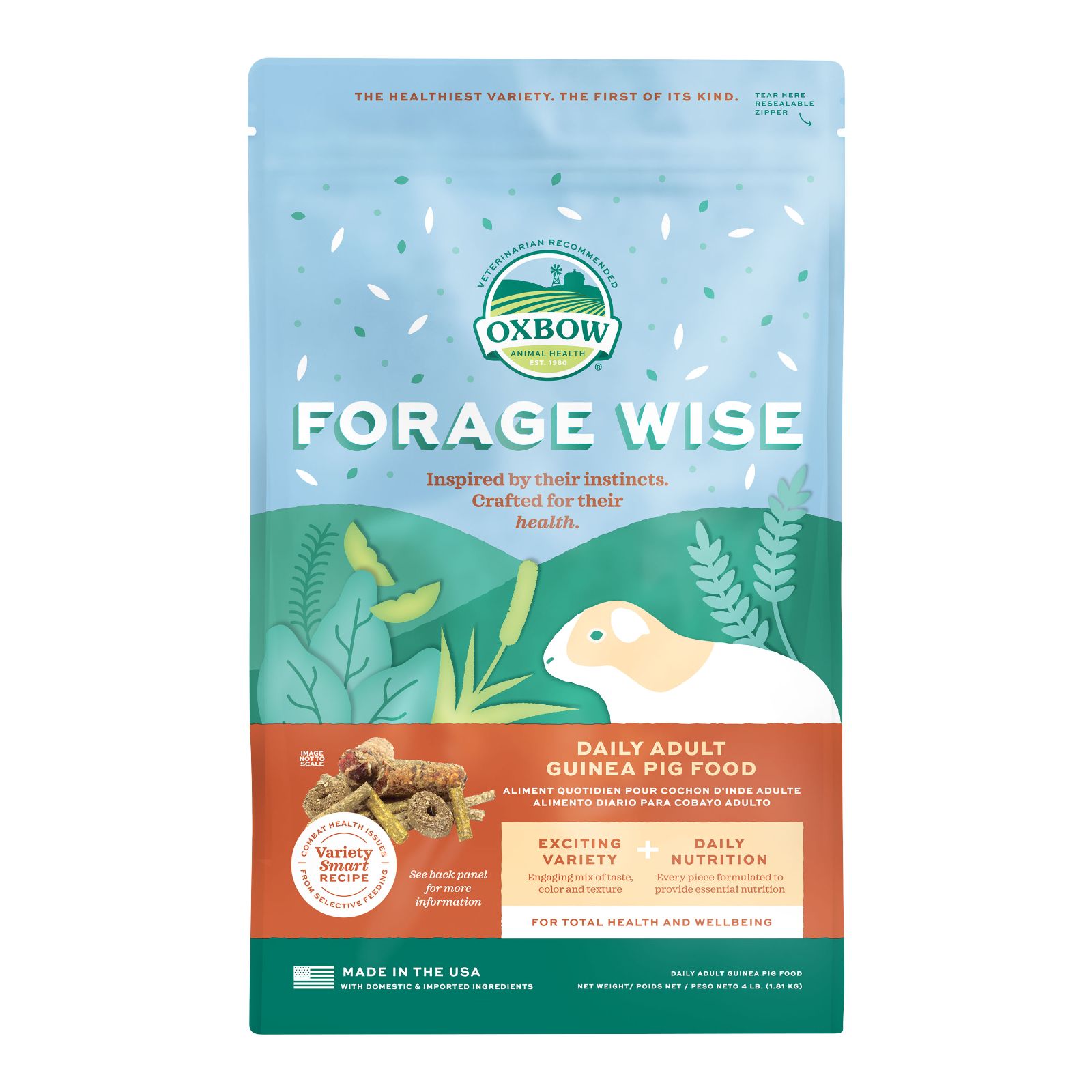 Oxbow Forage Wise Adult Guinea Pig Food (4lb)