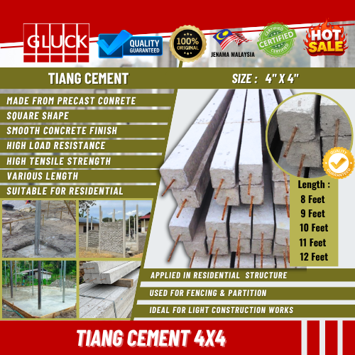 TIANG CEMENT CONCRETE COLUMN CEMENT 4" X 4"