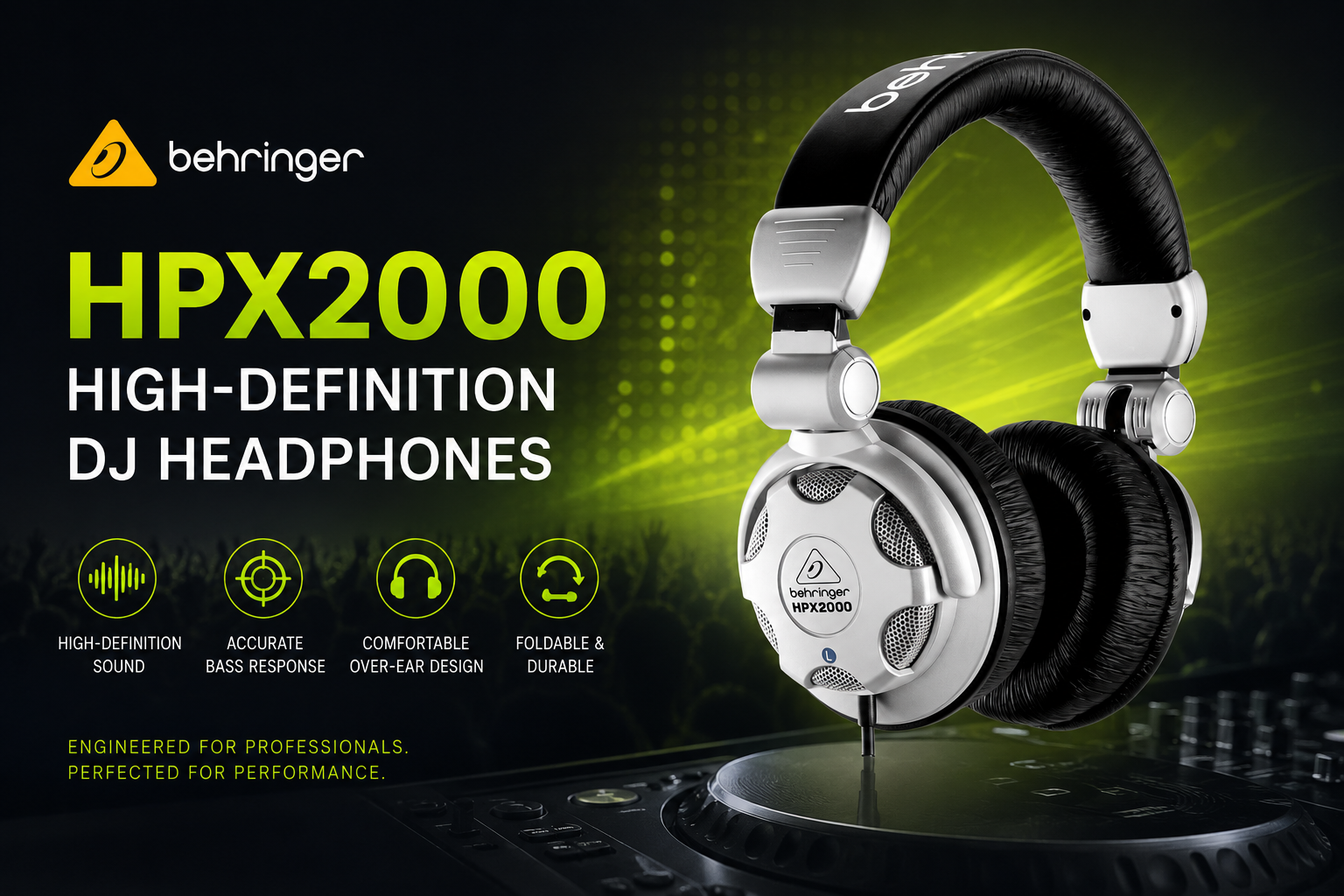 Behringer HPX2000 – Fon Kepala DJ Definisi Tinggi
