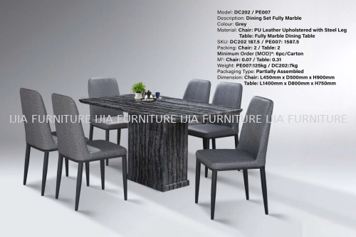 Fully Marble Dining Set - DC202 / PE007