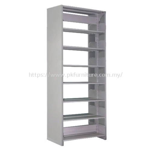 Library Shelving & Equipment - DSLS-7L-SP - Double Sided Library Shelving With Steel Panel (14 Shelves)