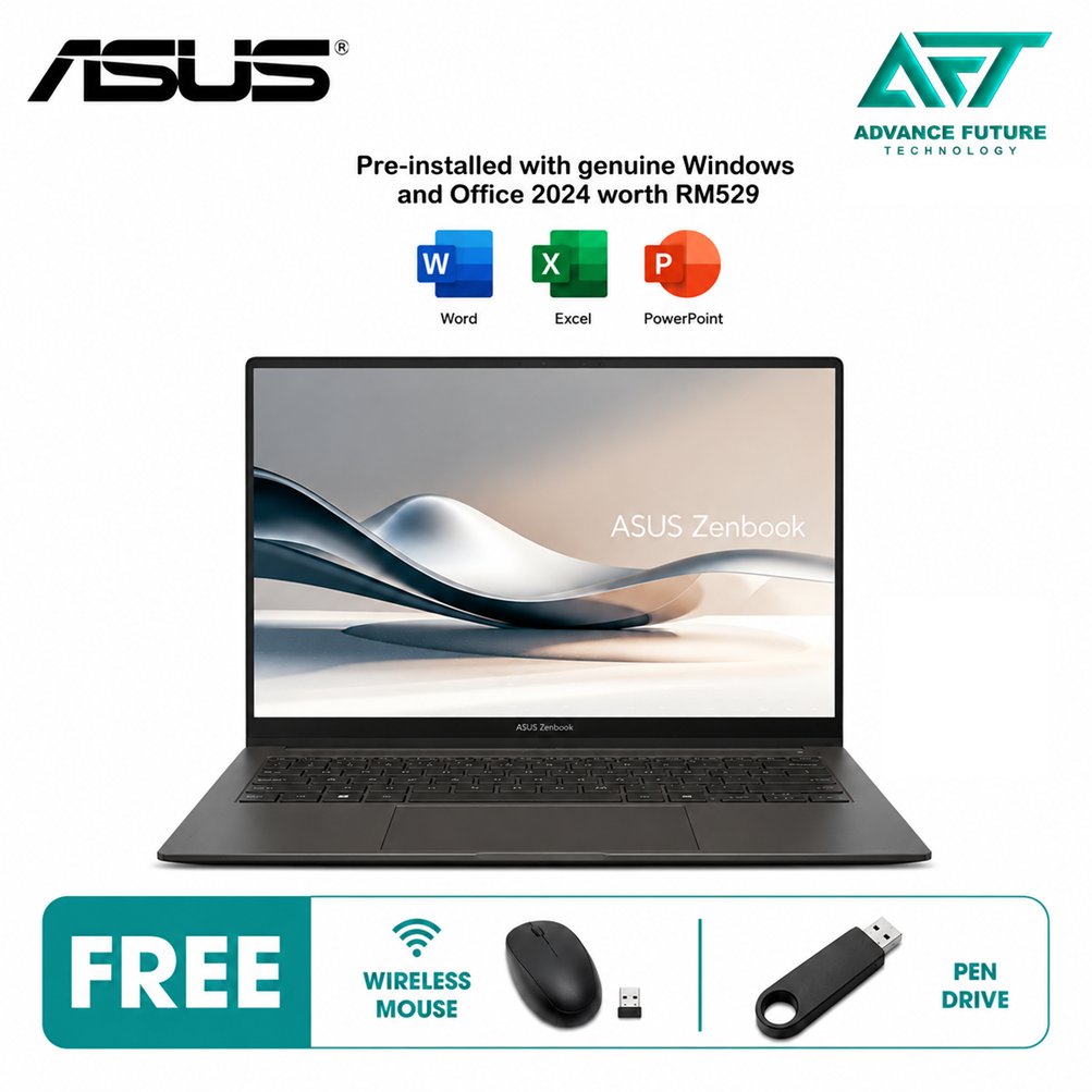 Asus Zenbook S 14 UX5406S-APV208WMS 14" 3K OLED Laptop Zumaia Gray ( Intel Core Ultra 7 258V, 32GB, 1TB SSD, Intel, W11, H&S 2024&M365 )