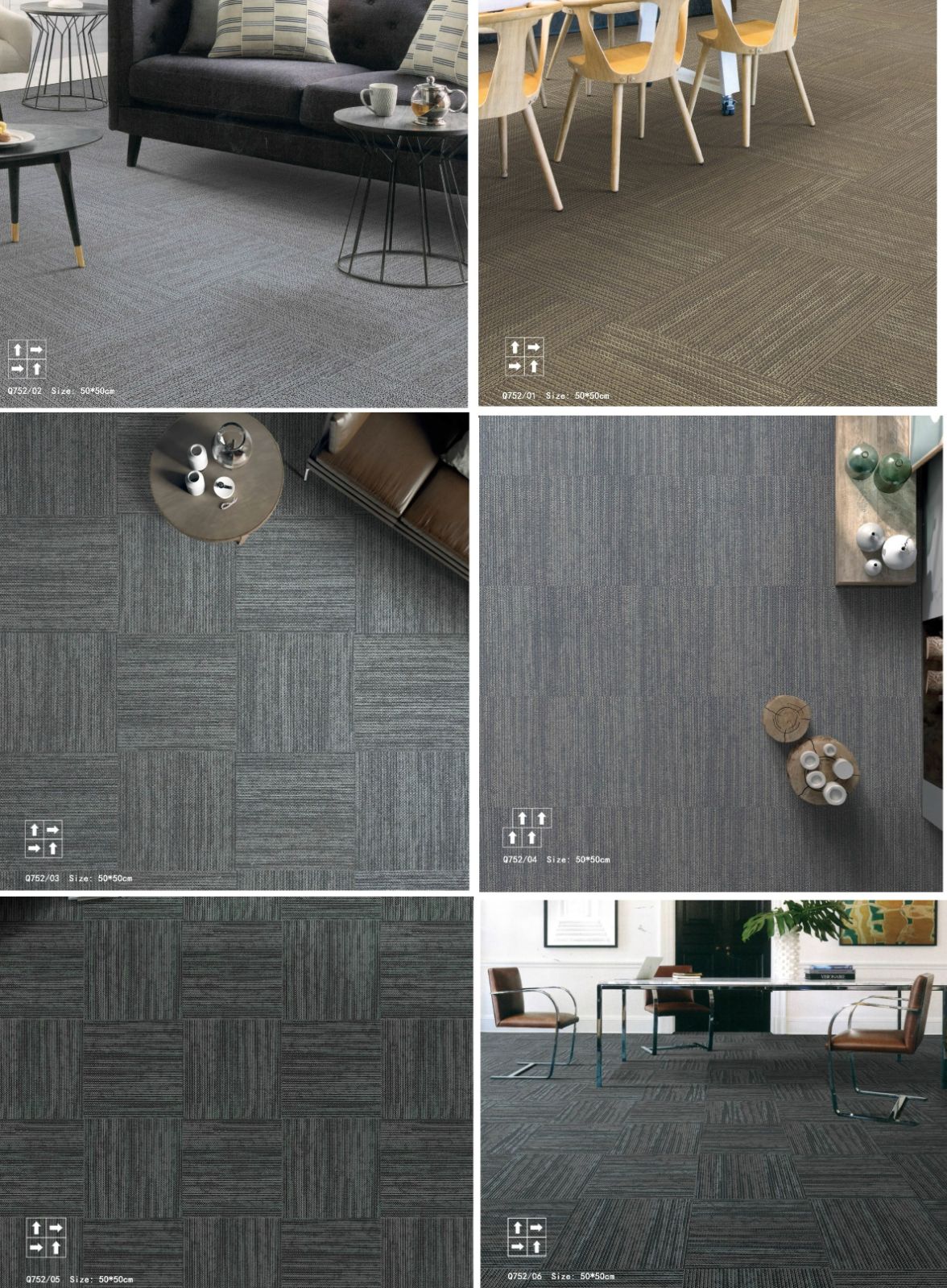Carpet Tile ~ JM/Wavelength SQ (50cm x 50cm) +/- 6.5mm -NYLON