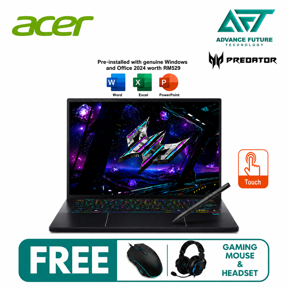 Acer Predator Triton 14 AI PT14-52T-93NP 14.5'' WQXGA+ OLED 120Hz Touch Gaming Laptop ( Intel Core Ultra 9 288V, 32GB, 2TB SSD, RTX5070, W11, H&S 2024&M365 )