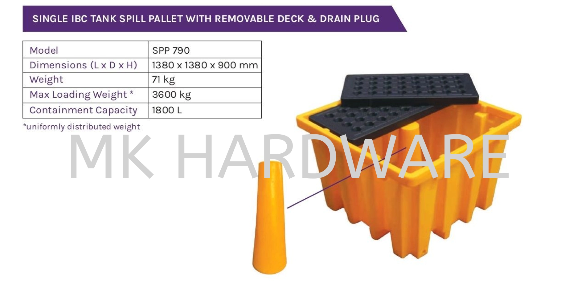 SINGLE IBC TANK SPILL PALLET