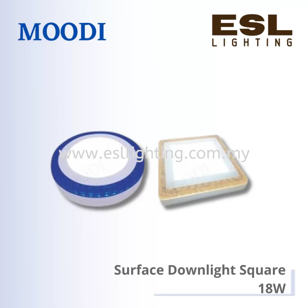 MOODI Surface 2 Colour Downlight Square 18W - 1114