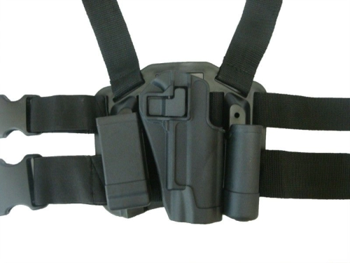 CQC Drop leg Tactical Holster w/Magazine & Light Case for 1911