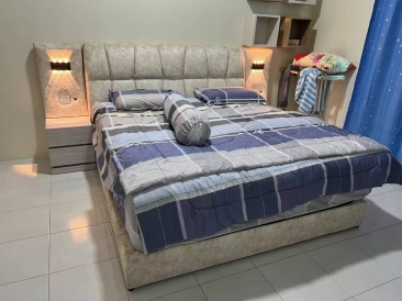 Premium Exclusive Bedframe With Lights | Dressing Table With Lights Make Up Table Cabinet | Bedroom Furniture Set | Penang Furniture Store | House Furniture Store | KL | Shah Alam | Ipoh