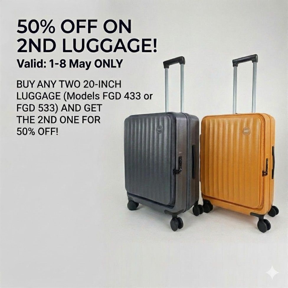 Samel 20" FGD 433 Japanese Concept Nobu Premium Expandable Front-Open 100% PC Luggage