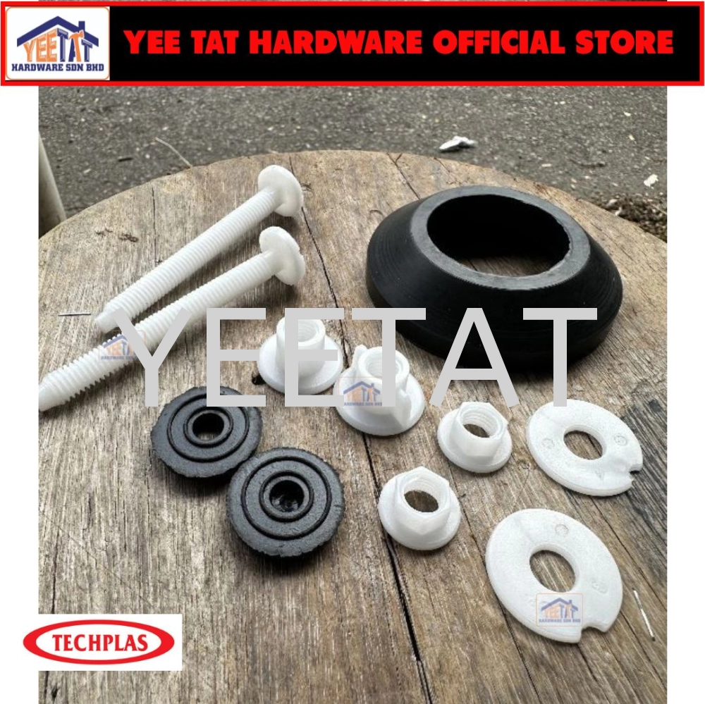 [ TECHPLAS ] FAA-1027 Close Couple Rubber Cone,  Bolts, Nuts & Washers 40mm/50mm