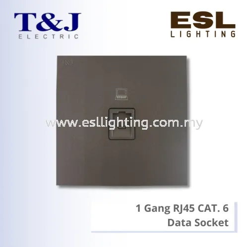 T&J HARMONY SERIES 1 Gang RJ45 CAT. 6 Data Socket - EA4211-PC / EA4211-PC-SBL / EA4211-PC-MSB / EA4211-PC-MSL 