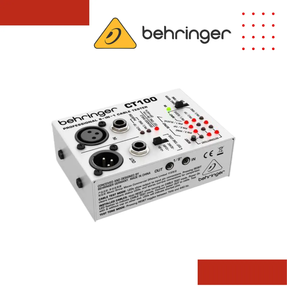 Behringer CT100 6-in-1 Cable Tester