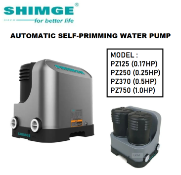 [LOCAL]SHIMGE Automatic Self Priming Water Pump | PZ125 0.17HP | PZ250 0.25HP | PZ370 0.5HP | PZ750 1.0HP |