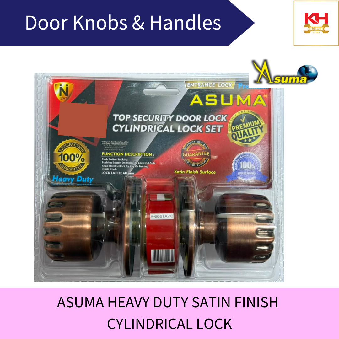 ASUMA Stainless Steel Cylindrical Lock A-6661A/C