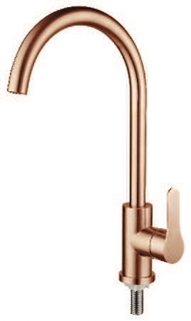 IT-W6254Q2-2RG Kitchen Cold Tap – Single Pillar Sink Tap Rose Gold Finish | Modern Stylish Faucet for Kitchen Sink