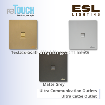 RETOUCH Ultra Communication Outlets - Ultra Cat5e Outlet - M074W – Ultra 1 GANG Cat5e Outlet (rj45)