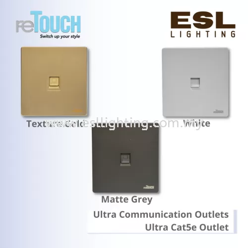 RETOUCH Ultra Communication Outlets - Ultra Cat5e Outlet - M074W – Ultra 1 GANG Cat5e Outlet (rj45)