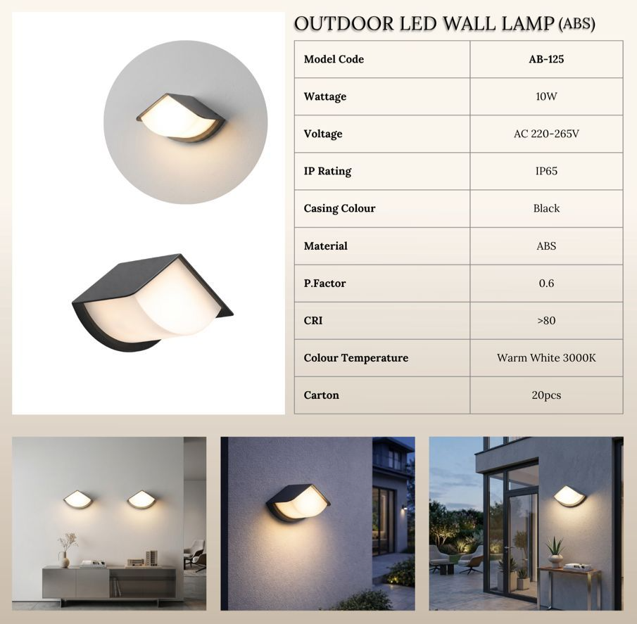 Outdoor ABS LED Wall Lamp (AB-125)