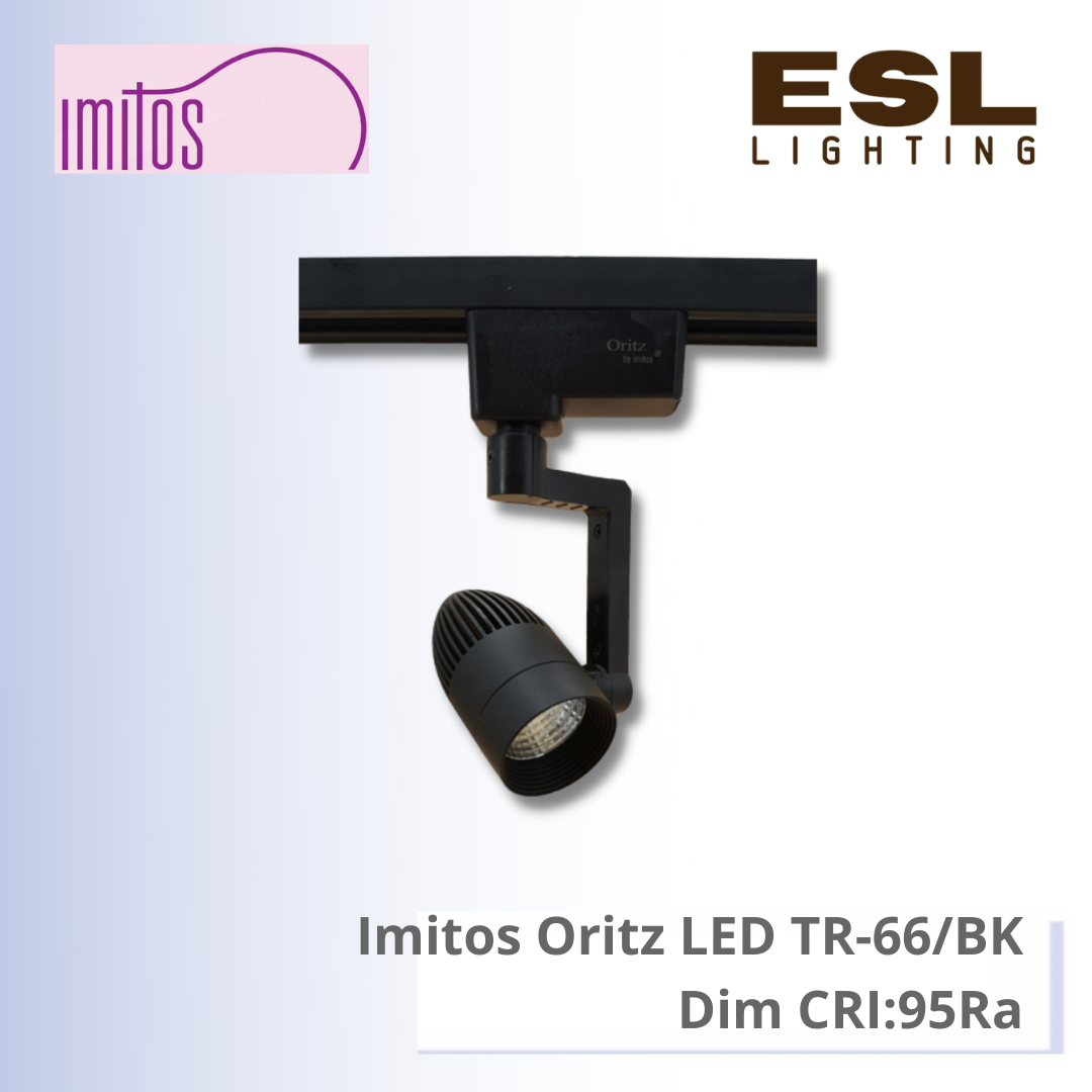 IMITOS Oritz LED TRACK LIGHT 10W [DIMMABLE] - TR-66/BK Dim CRI:95Ra