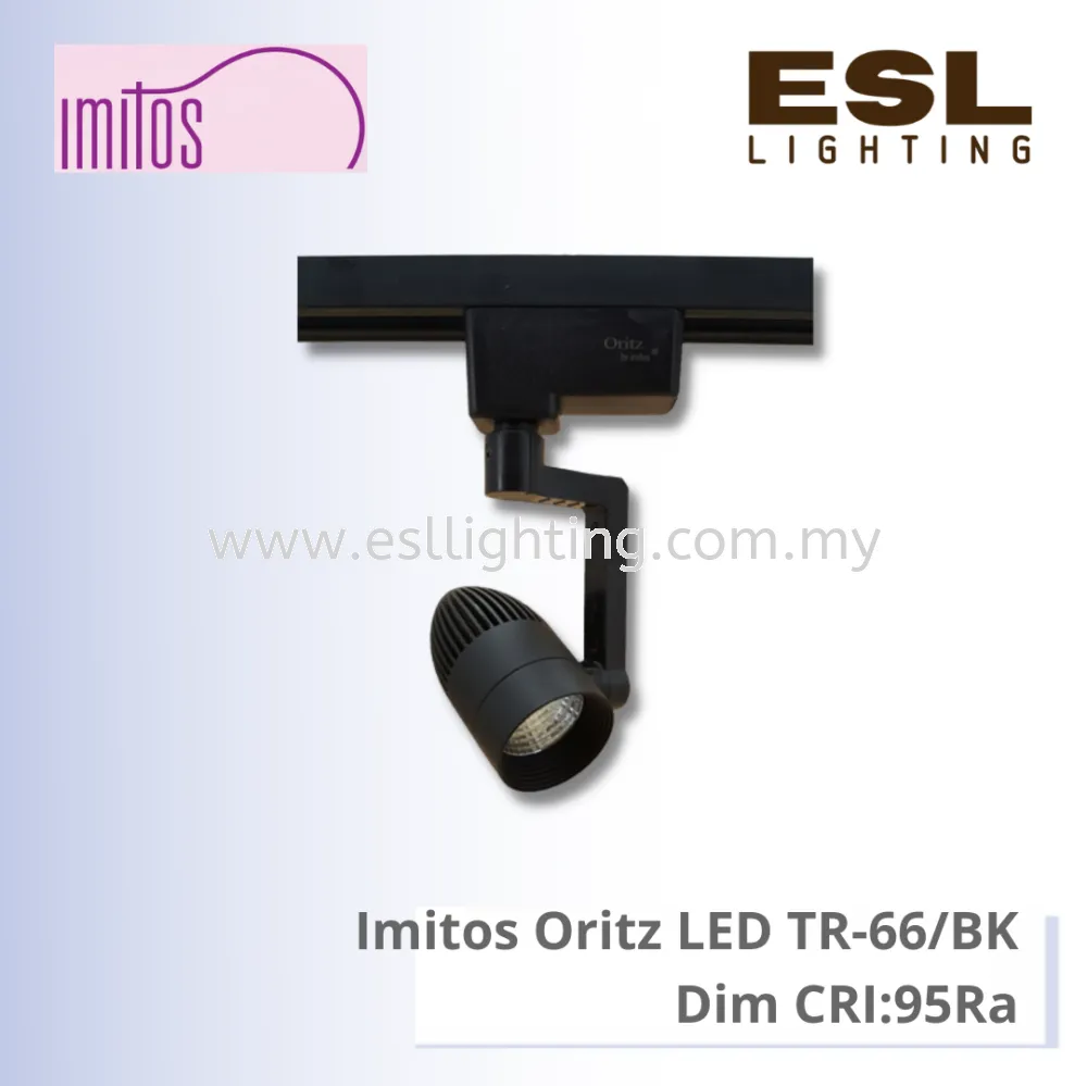 IMITOS Oritz LED TRACK LIGHT 10W [DIMMABLE] - TR-66/BK Dim CRI:95Ra