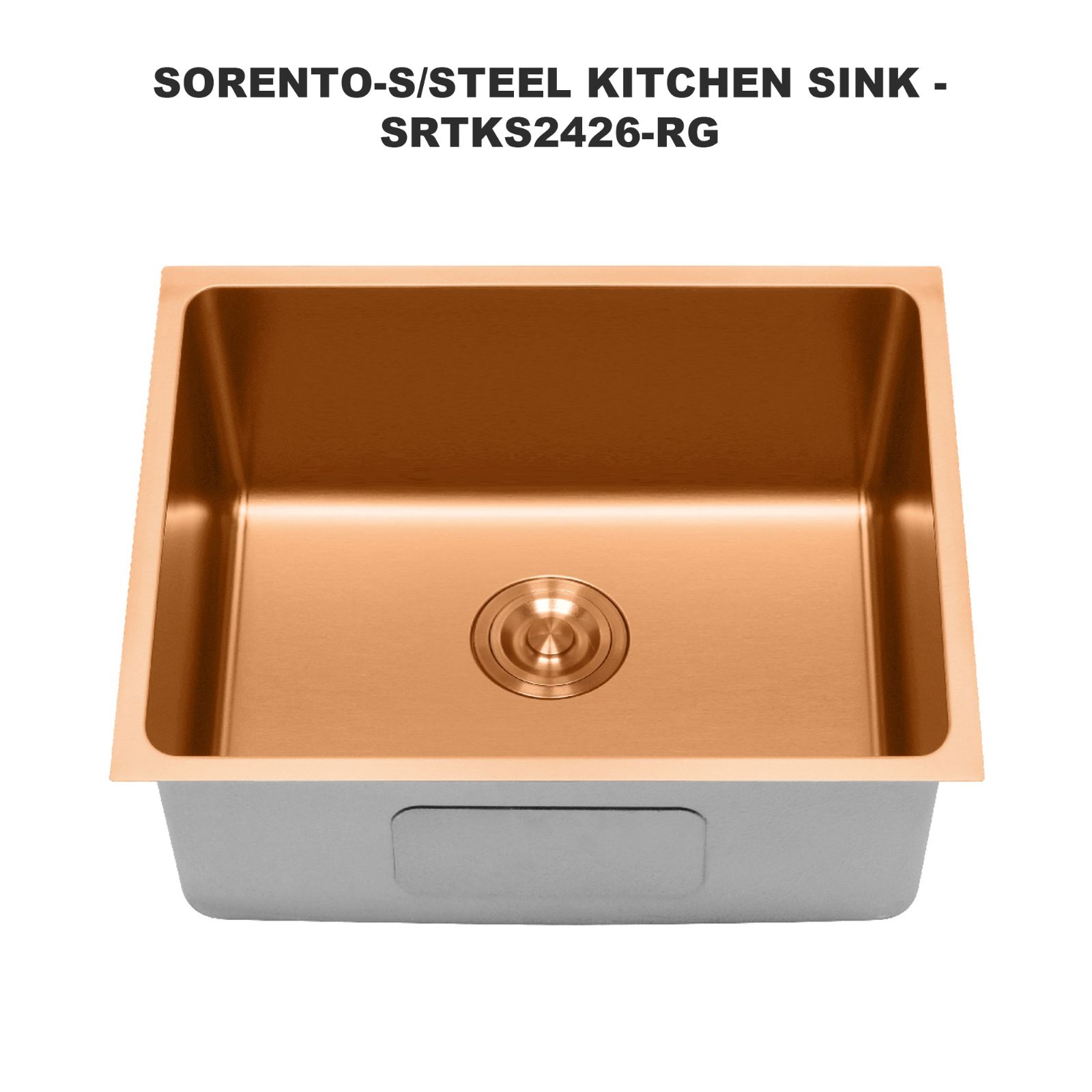 SORENTO STAINLESS STEEL KITCHEN SINK ROSE GOLD SINK SRTKS2426-RG