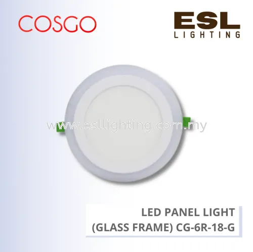 COSGO LED DOWNLIGHT (GLASS FRAME) 18W 6" - CG-6R-18-G