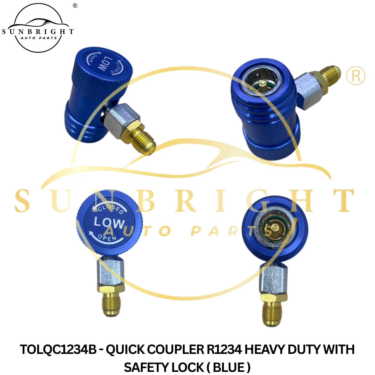 TOLQC1234B - QUICK COUPLER R1234 HEAVY DUTY WITH SAFETY LOCK ( BLUE )