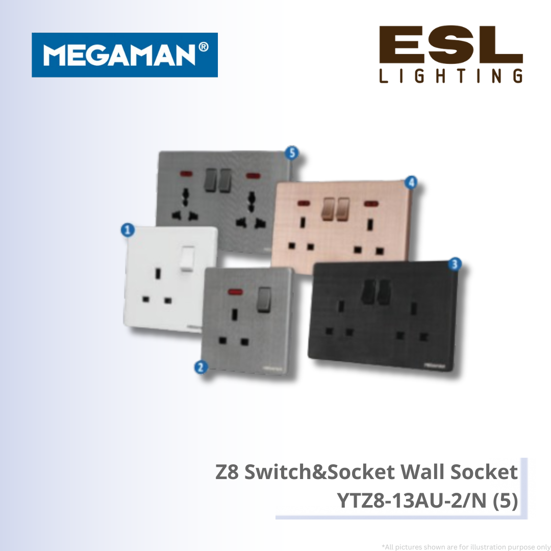 MEGAMAN Z8 Switch&Socket - Wall Socket - YTZ8-13AU-2/N (5)